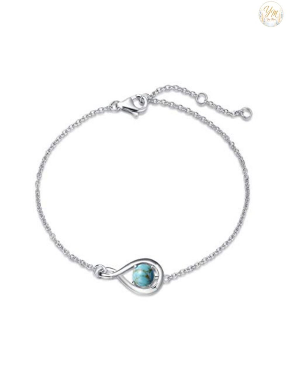 925 Sterling Silver Infinity Birthstone Bracelet Adjustable Lobster Claw Fine - Picture 1 of 6